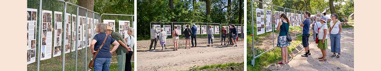 Ausstellung am Bauzaun Alte Scheune Satemin